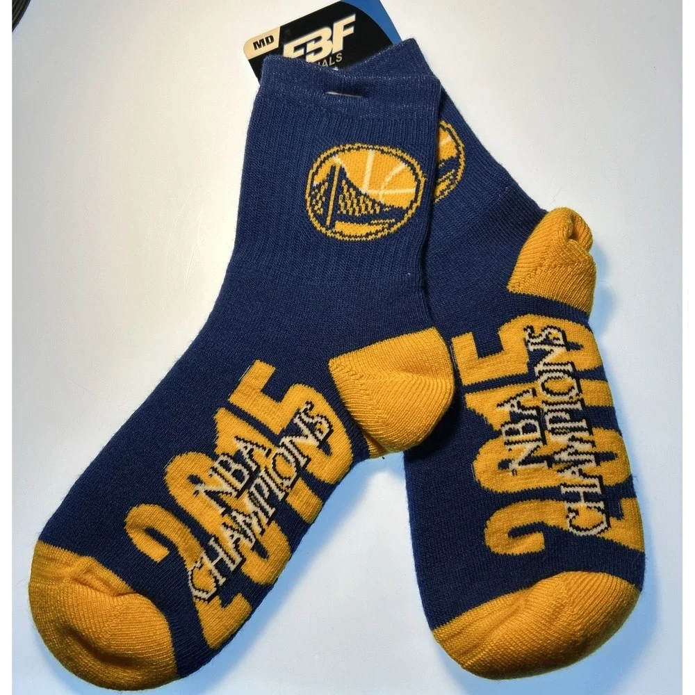 2015 Golden State Warriors NBA Champions Mens Size Socks Medium 5-10